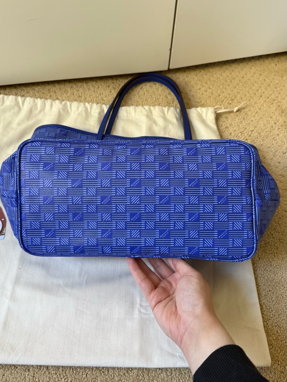 Moreau Paris St Tropez MM Tote Bag in Deep Blue - Picture 6 of 11
